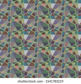 Seamless vector pattern in geometric ornamental style