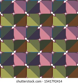 Seamless vector pattern in geometric ornamental style