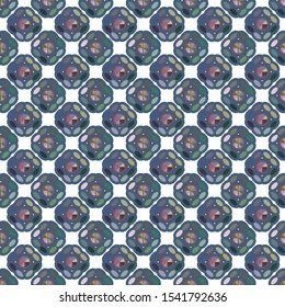 Seamless vector pattern in geometric ornamental style