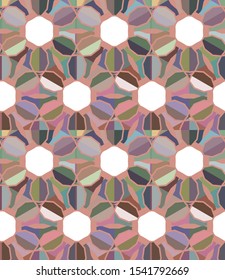 Seamless vector pattern in geometric ornamental style