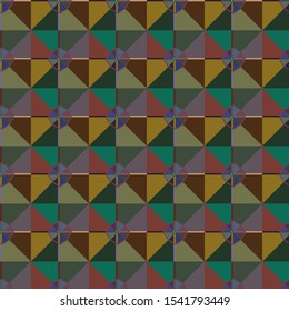 Seamless vector pattern in geometric ornamental style