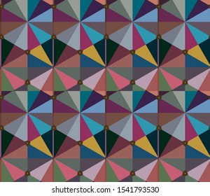 Seamless vector pattern in geometric ornamental style