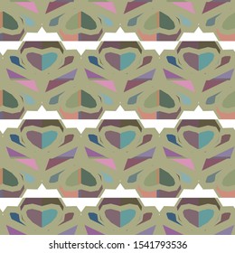 Seamless vector pattern in geometric ornamental style