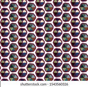 Seamless vector pattern in geometric ornamental style