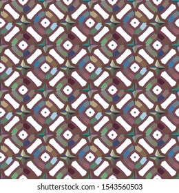 Seamless vector pattern in geometric ornamental style