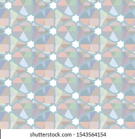 Seamless vector pattern in geometric ornamental style