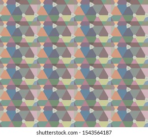 Seamless vector pattern in geometric ornamental style