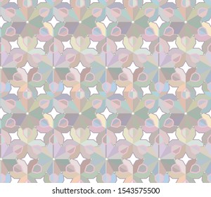 Seamless vector pattern in geometric ornamental style