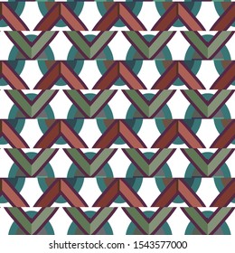 Seamless vector pattern in geometric ornamental style