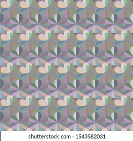 Seamless vector pattern in geometric ornamental style