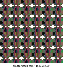 Seamless vector pattern in geometric ornamental style