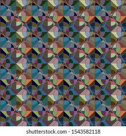 Seamless vector pattern in geometric ornamental style