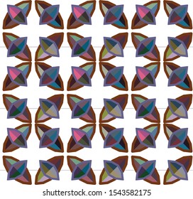 Seamless vector pattern in geometric ornamental style