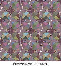 Seamless vector pattern in geometric ornamental style