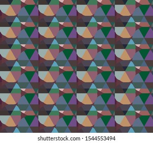 Seamless vector pattern in geometric ornamental style