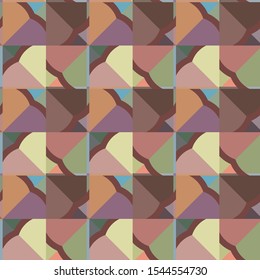 Seamless vector pattern in geometric ornamental style