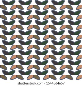 Seamless vector pattern in geometric ornamental style