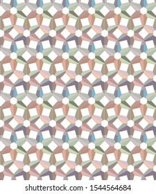 Seamless vector pattern in geometric ornamental style