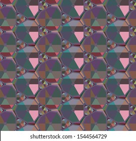 Seamless vector pattern in geometric ornamental style