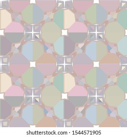 Seamless vector pattern in geometric ornamental style