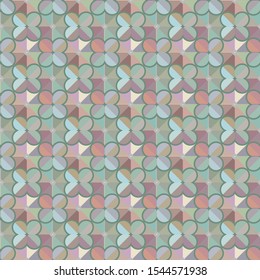 Seamless vector pattern in geometric ornamental style