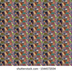 Seamless vector pattern in geometric ornamental style