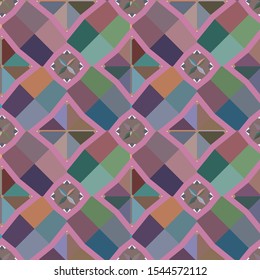 Seamless vector pattern in geometric ornamental style