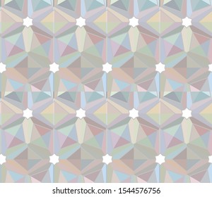Seamless vector pattern in geometric ornamental style