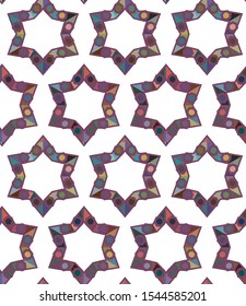 Seamless vector pattern in geometric ornamental style