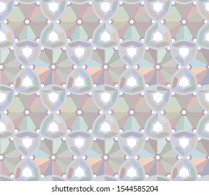 Seamless vector pattern in geometric ornamental style