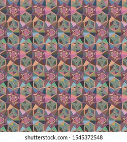 Seamless vector pattern in geometric ornamental style