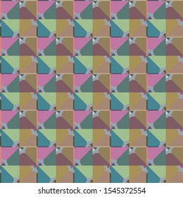 Seamless vector pattern in geometric ornamental style