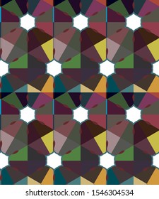 Seamless vector pattern in geometric ornamental style