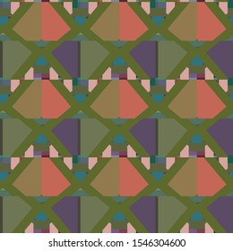 Seamless vector pattern in geometric ornamental style