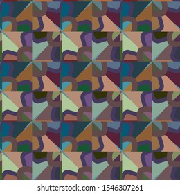 Seamless vector pattern in geometric ornamental style