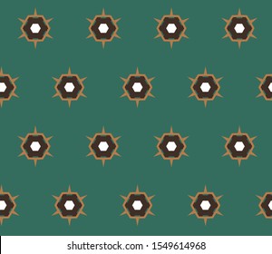 Seamless vector pattern in geometric ornamental style