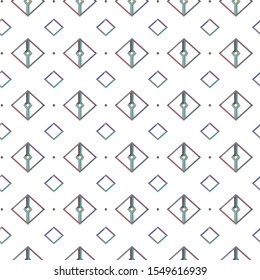 Seamless vector pattern in geometric ornamental style