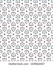 Seamless vector pattern in geometric ornamental style