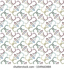 Seamless vector pattern in geometric ornamental style