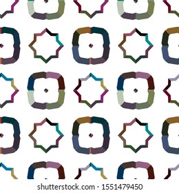 Seamless vector pattern in geometric ornamental style