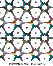Seamless vector pattern in geometric ornamental style