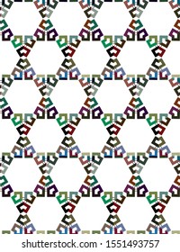 Seamless vector pattern in geometric ornamental style