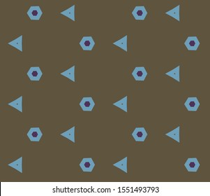 Seamless vector pattern in geometric ornamental style