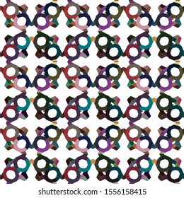 Seamless vector pattern in geometric ornamental style