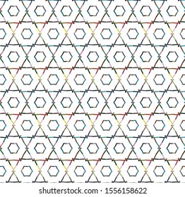 Seamless vector pattern in geometric ornamental style