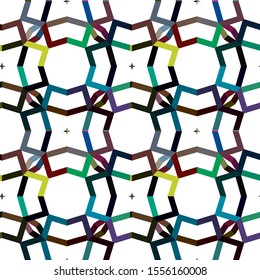 Seamless vector pattern in geometric ornamental style