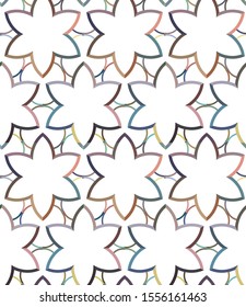 Seamless vector pattern in geometric ornamental style