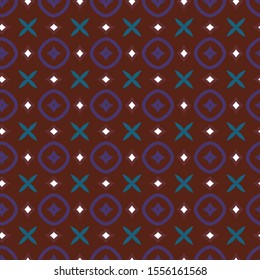 Seamless vector pattern in geometric ornamental style