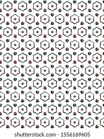 Seamless vector pattern in geometric ornamental style