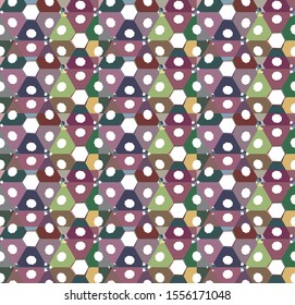 Seamless vector pattern in geometric ornamental style